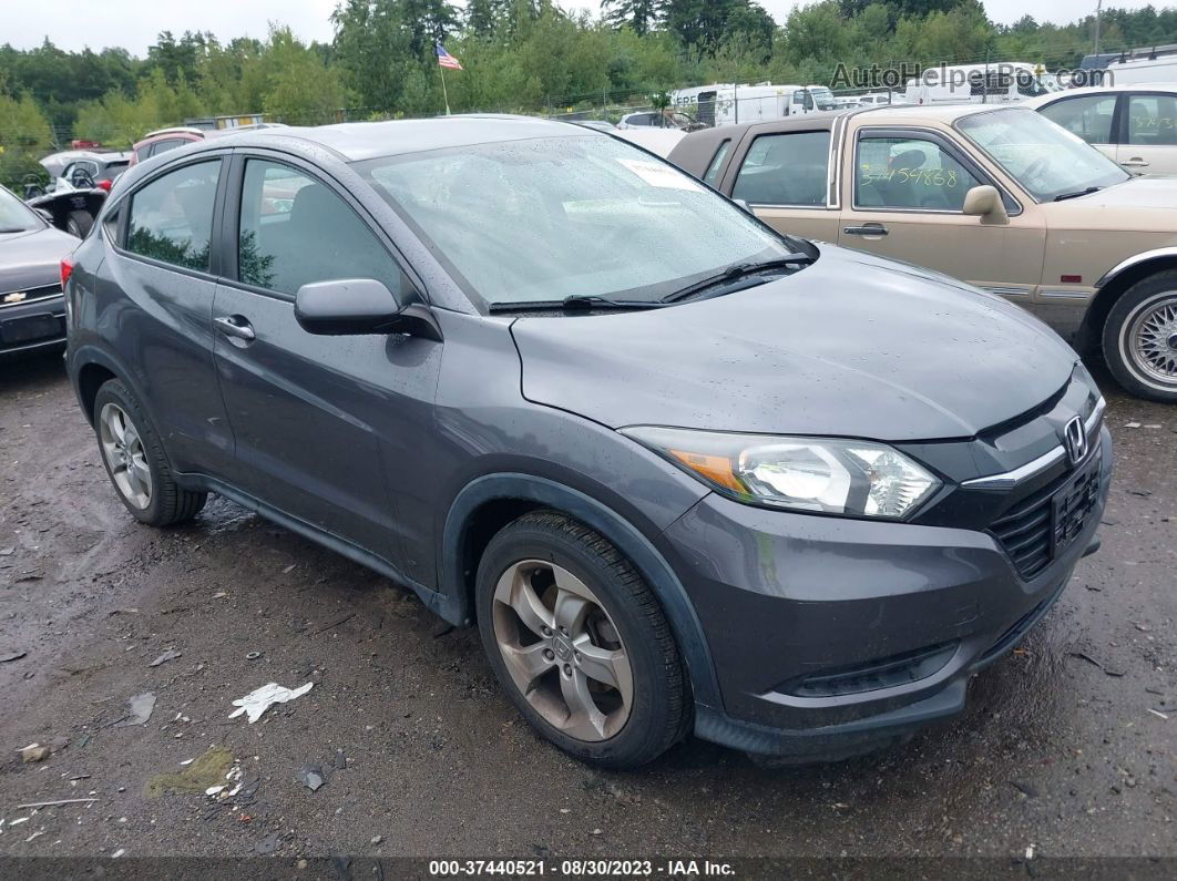 2016 Honda Hr-v Lx Gray vin: 3CZRU6H35GM722661