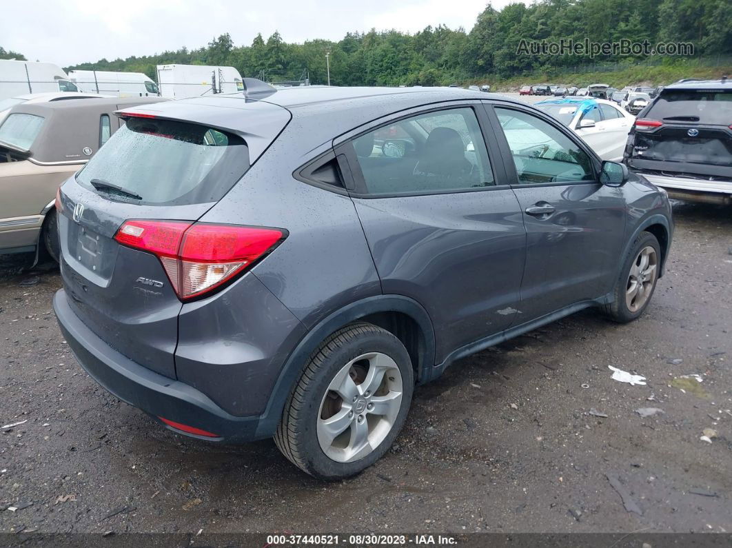 2016 Honda Hr-v Lx Gray vin: 3CZRU6H35GM722661