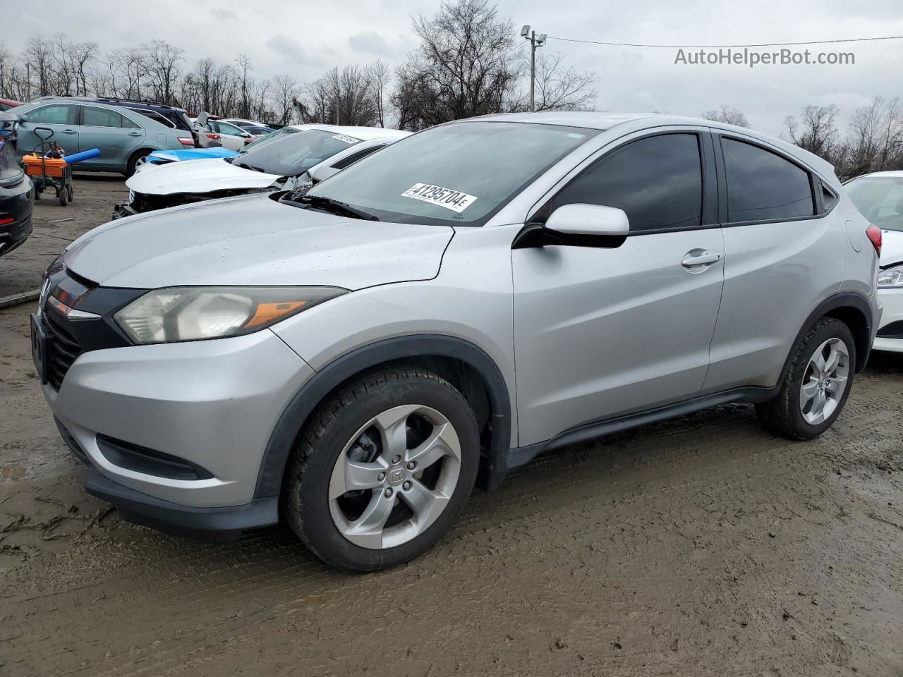 2016 Honda Hr-v Lx Silver vin: 3CZRU6H35GM729402