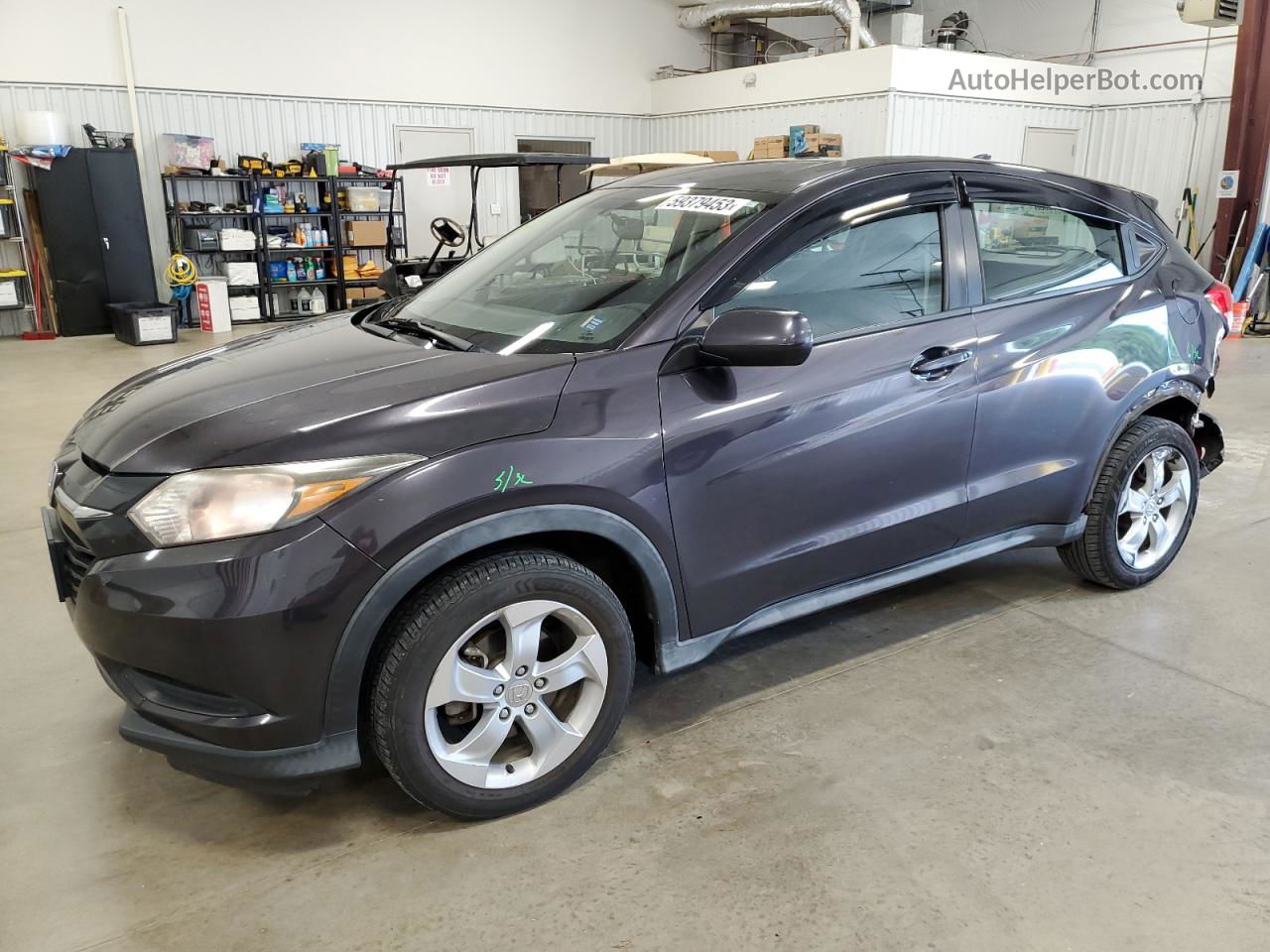 2016 Honda Hr-v Lx Charcoal vin: 3CZRU6H35GM742845