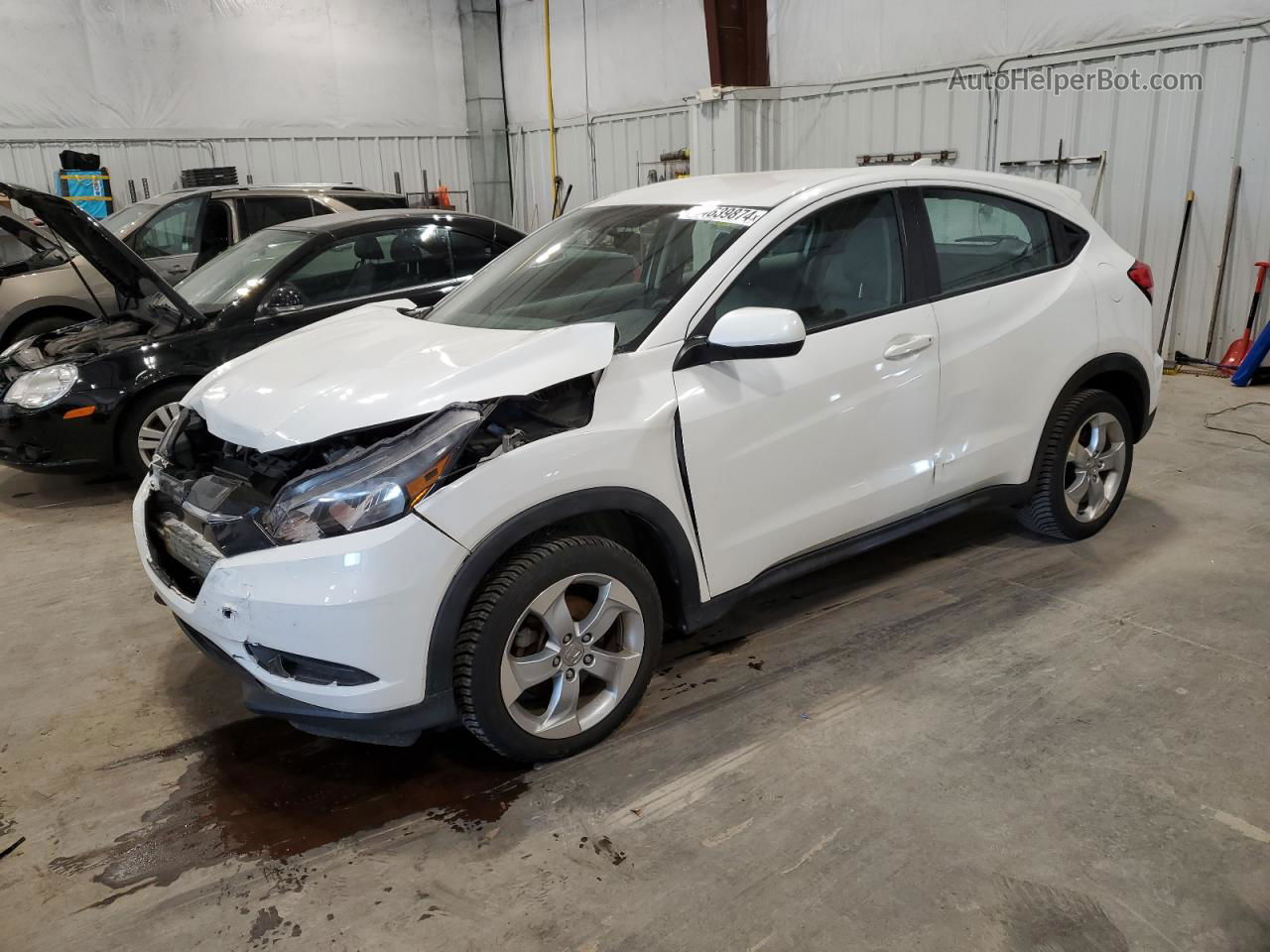 2016 Honda Hr-v Lx White vin: 3CZRU6H35GM752646