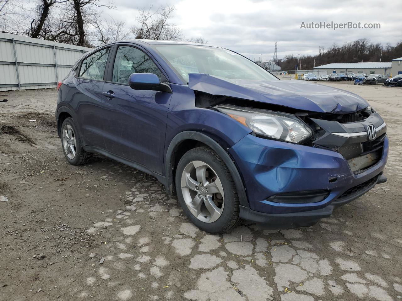 2016 Honda Hr-v Lx Blue vin: 3CZRU6H35GM770774