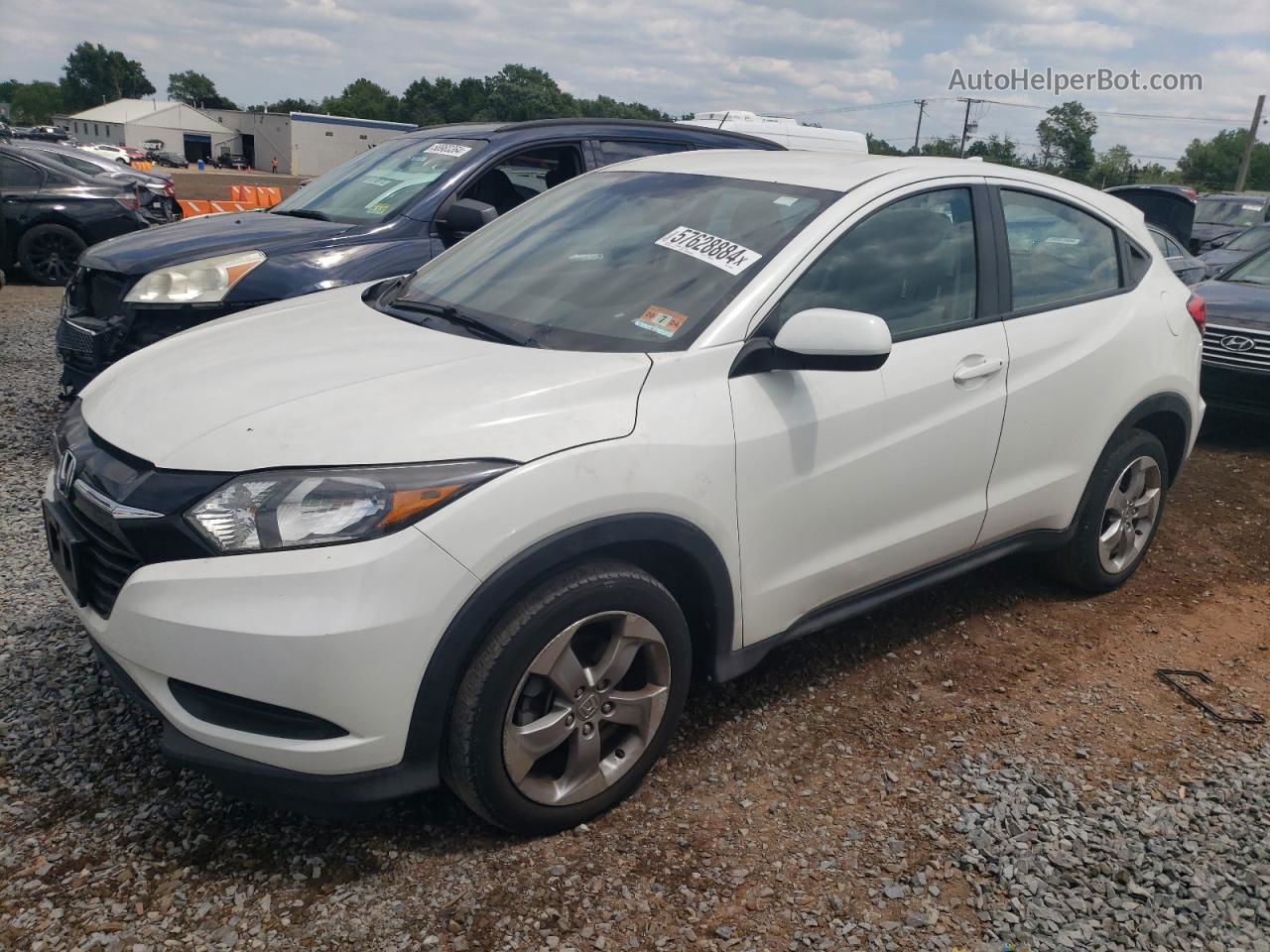 2017 Honda Hr-v Lx White vin: 3CZRU6H35HM726744