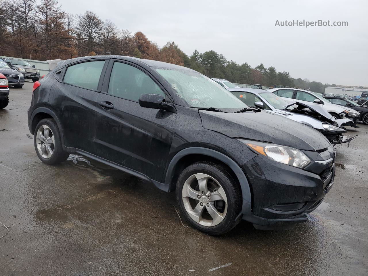 2018 Honda Hr-v Lx Black vin: 3CZRU6H35JG707891