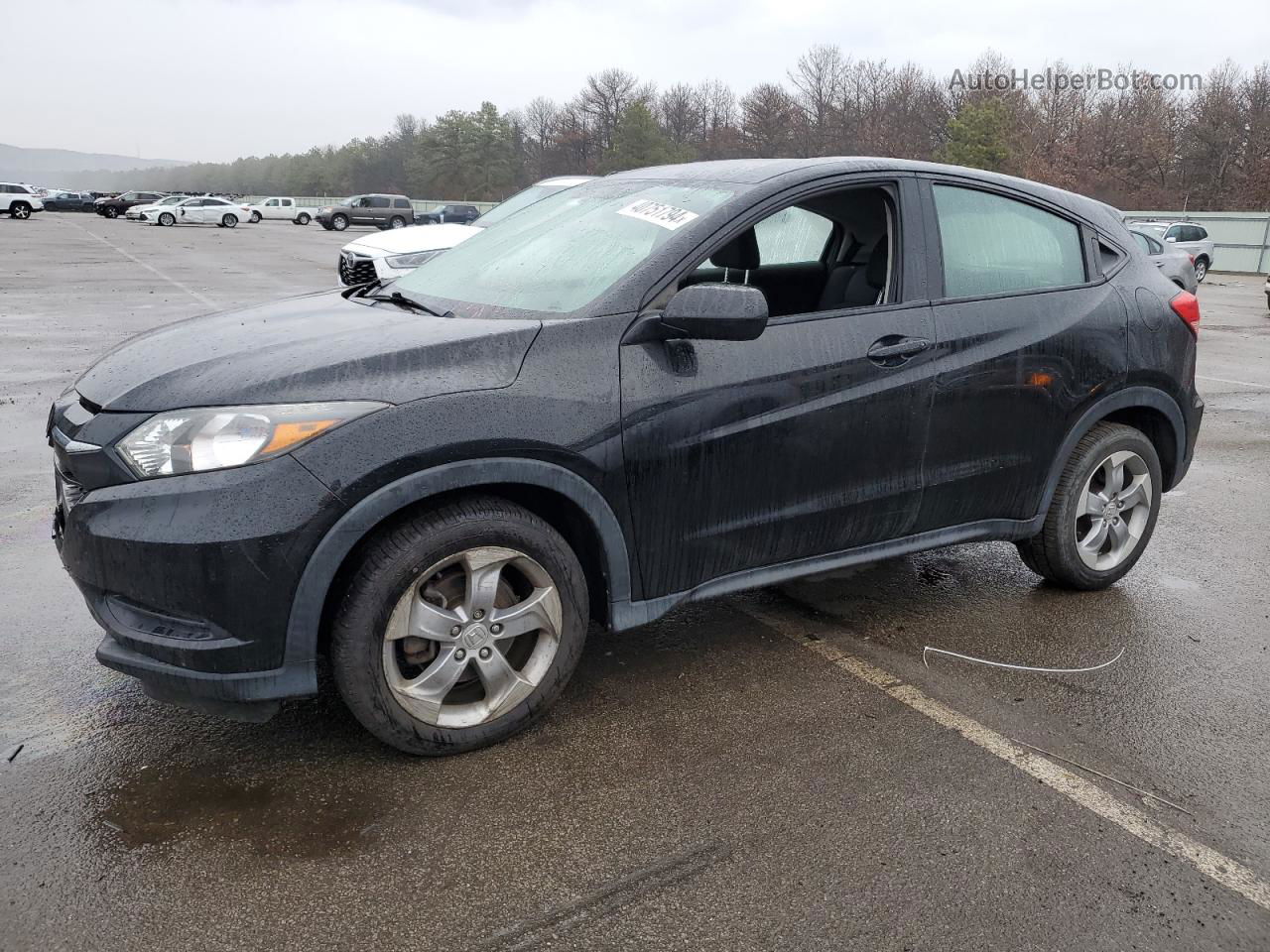 2018 Honda Hr-v Lx Black vin: 3CZRU6H35JG707891