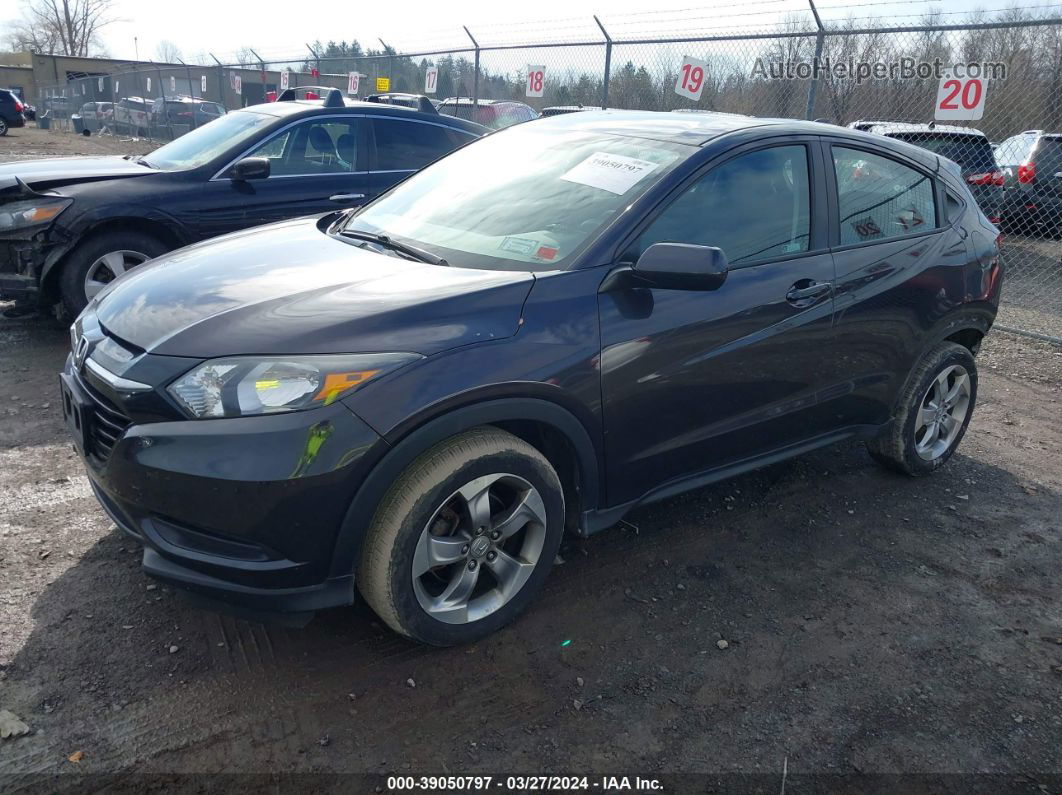 2018 Honda Hr-v Lx Black vin: 3CZRU6H35JM712459