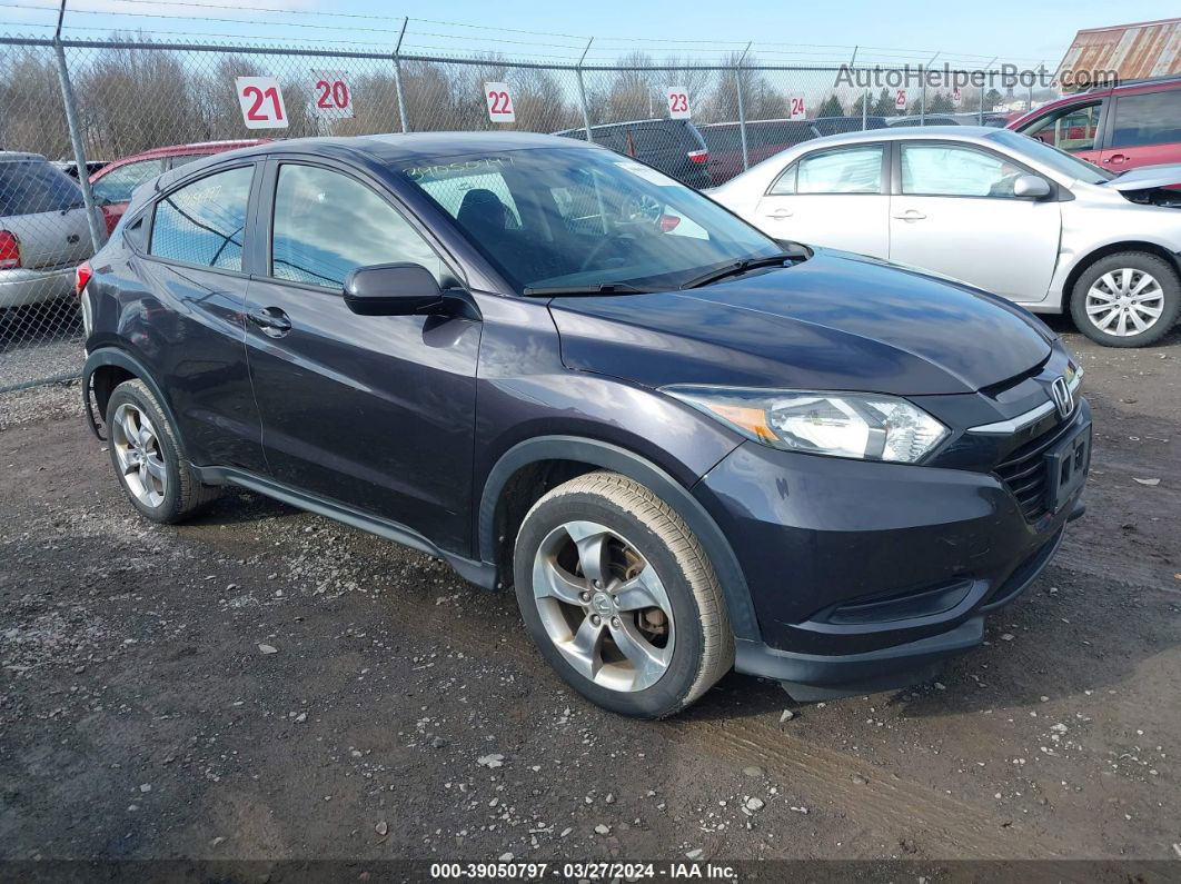 2018 Honda Hr-v Lx Black vin: 3CZRU6H35JM712459