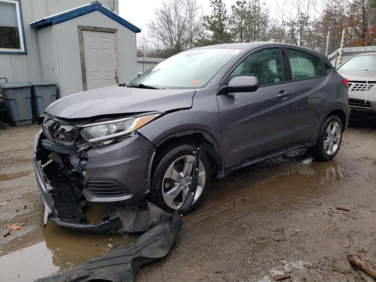 2019 Honda Hr-v Lx Gray vin: 3CZRU6H35KG711134