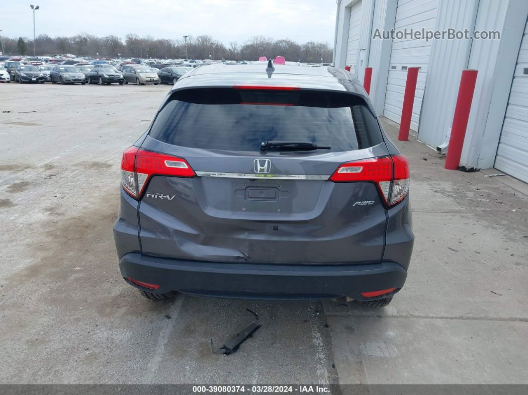 2019 Honda Hr-v Lx Gray vin: 3CZRU6H36KG721834