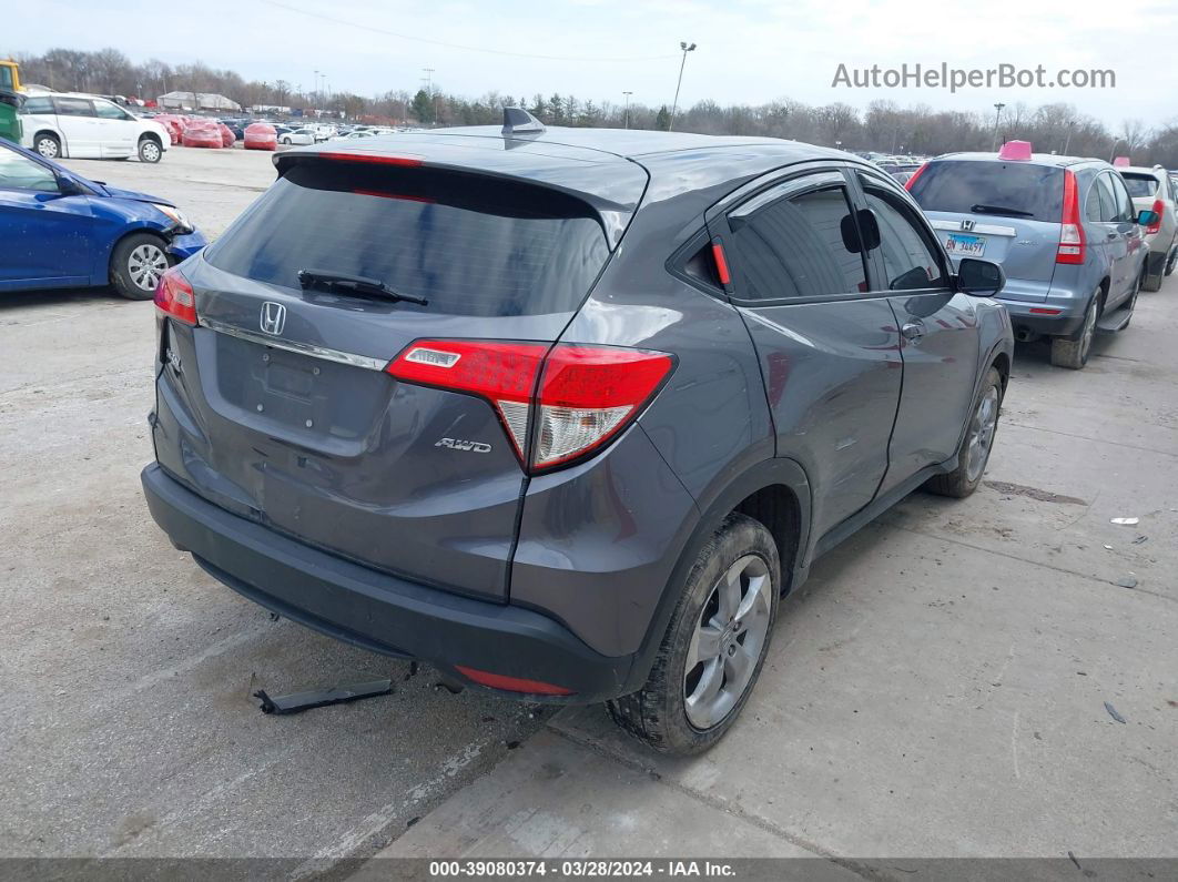 2019 Honda Hr-v Lx Gray vin: 3CZRU6H36KG721834