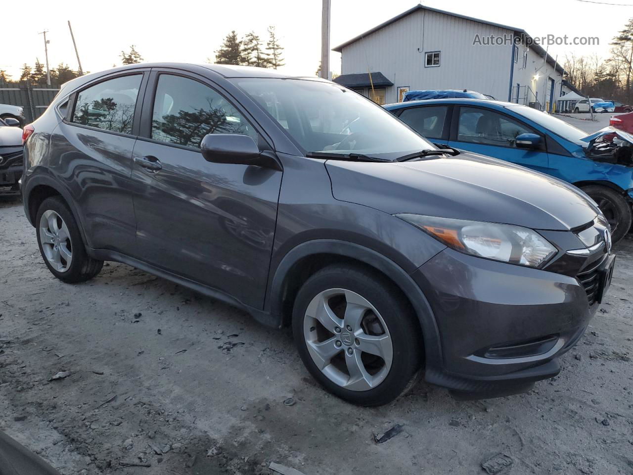 2016 Honda Hr-v Lx Gray vin: 3CZRU6H37GM722791