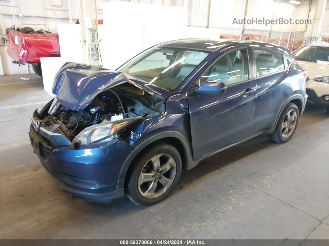 2016 Honda Hr-v Lx Blue vin: 3CZRU6H37GM726677