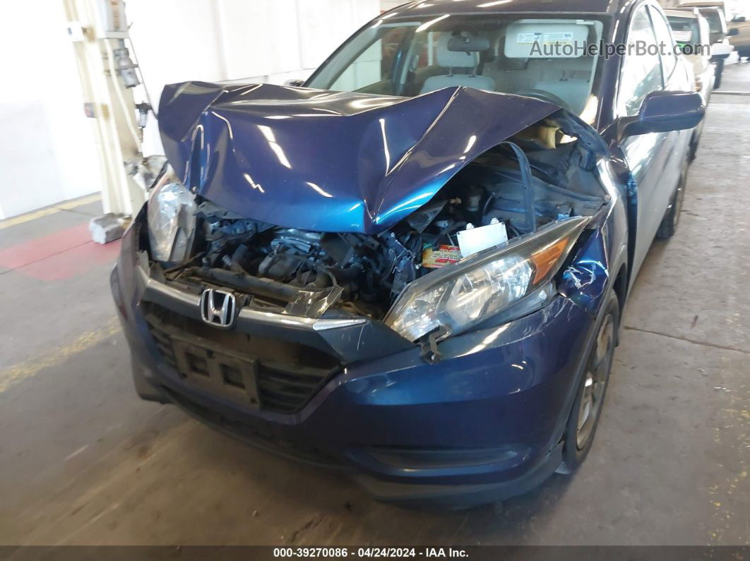 2016 Honda Hr-v Lx Blue vin: 3CZRU6H37GM726677