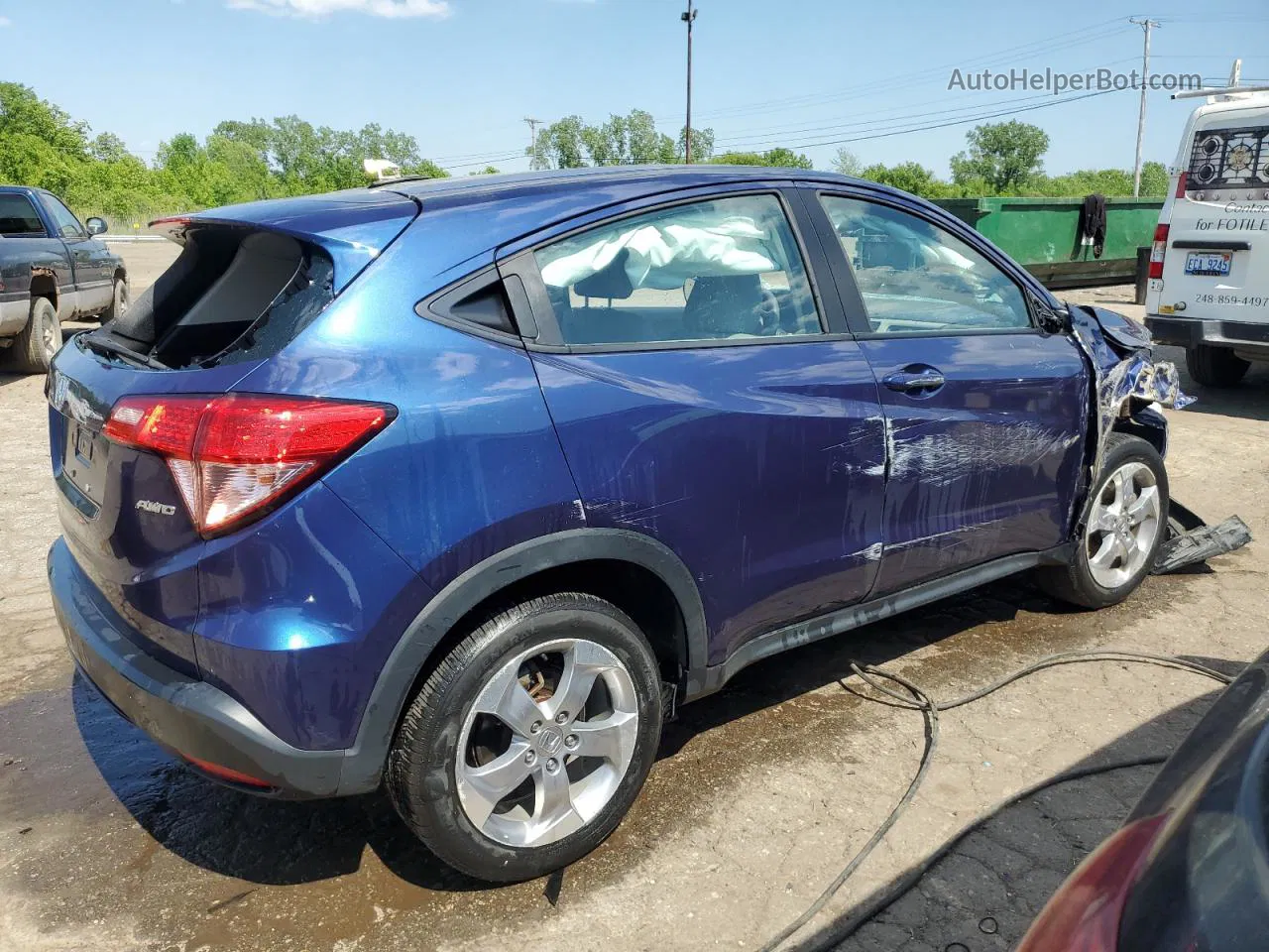 2017 Honda Hr-v Lx Blue vin: 3CZRU6H37HG708891