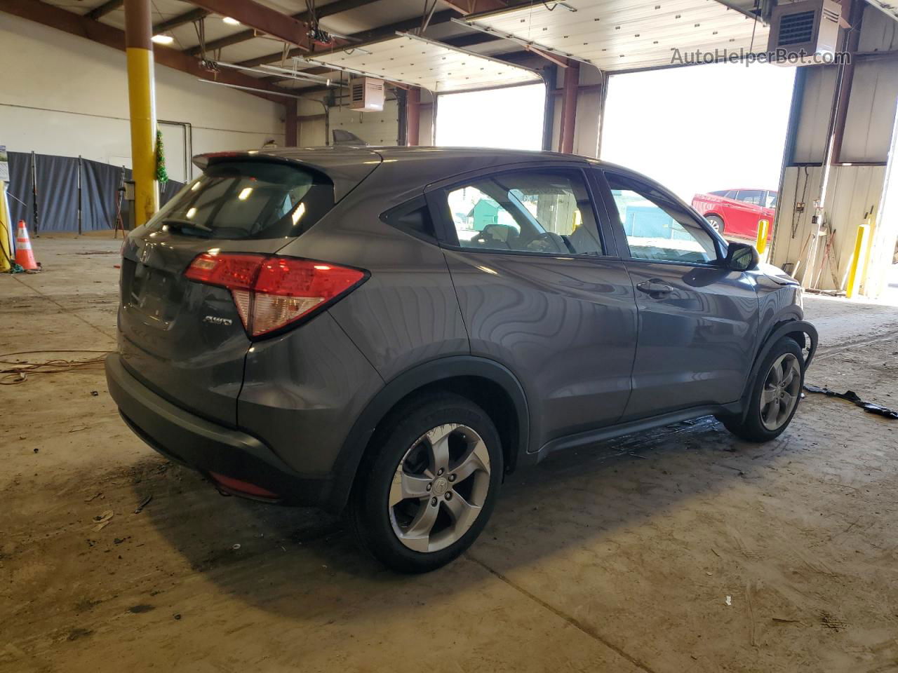 2018 Honda Hr-v Lx Gray vin: 3CZRU6H37JG704099