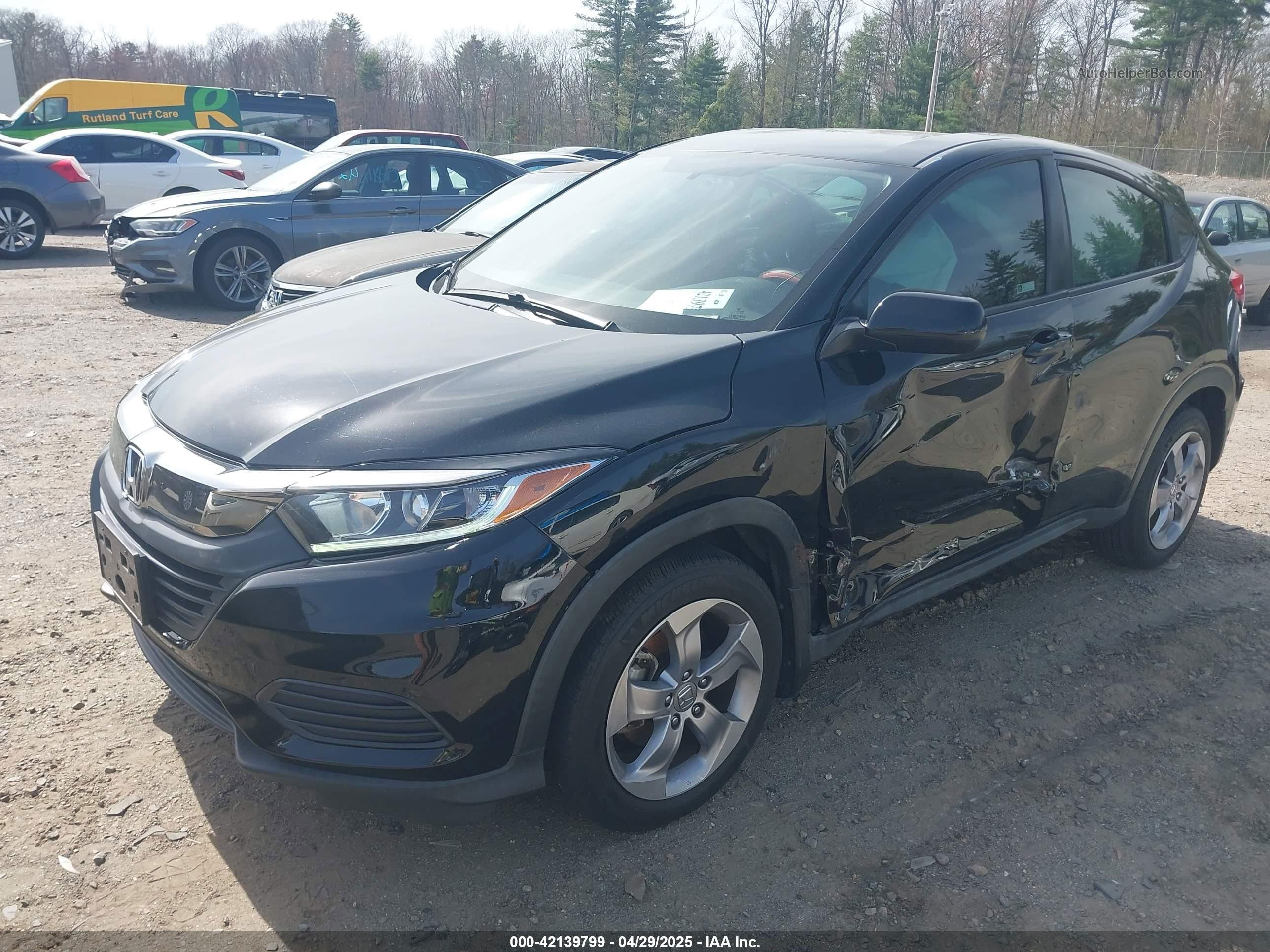 2019 Honda Hr-v Lx Black vin: 3CZRU6H37KG726234