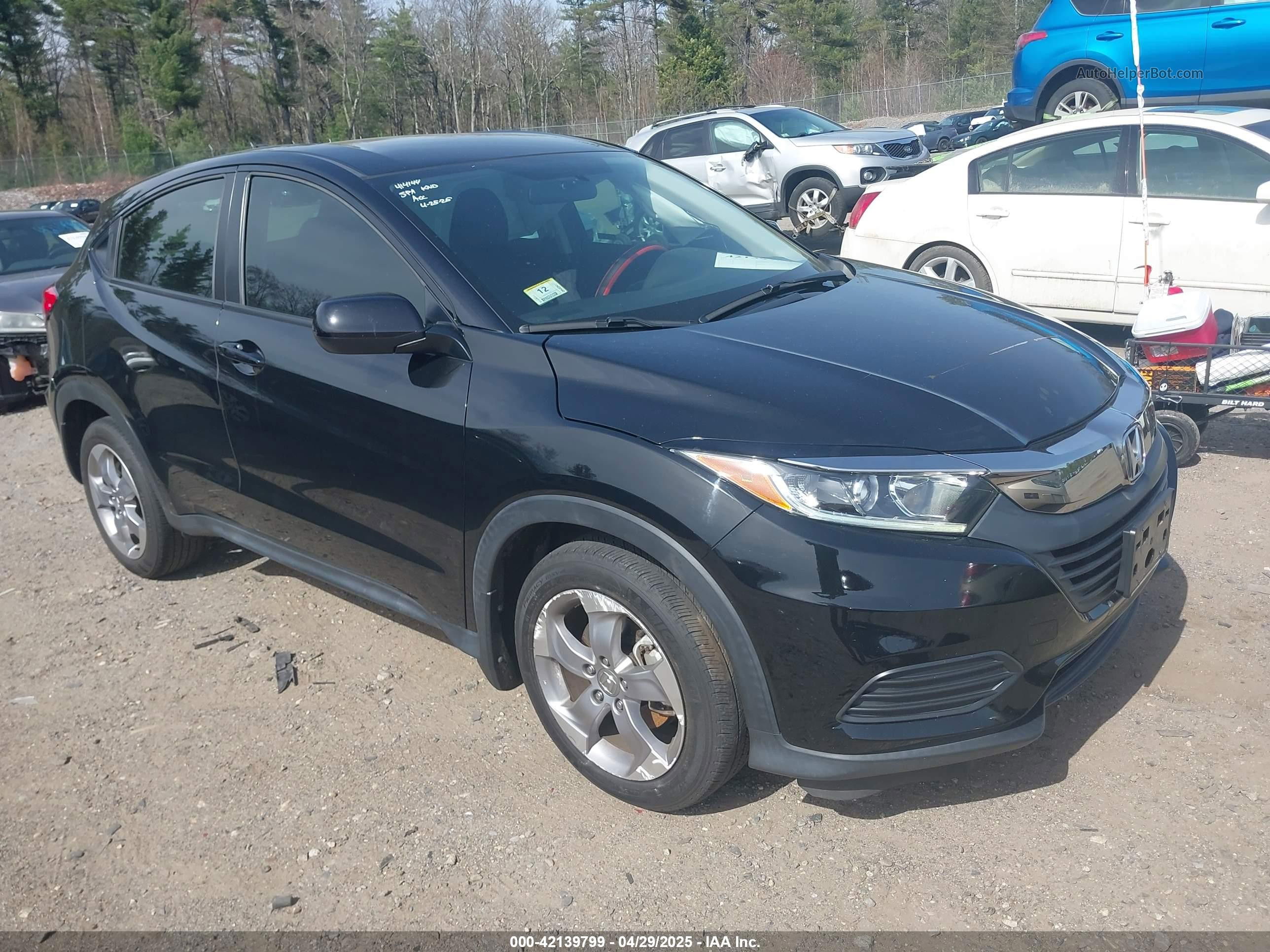 2019 Honda Hr-v Lx Black vin: 3CZRU6H37KG726234