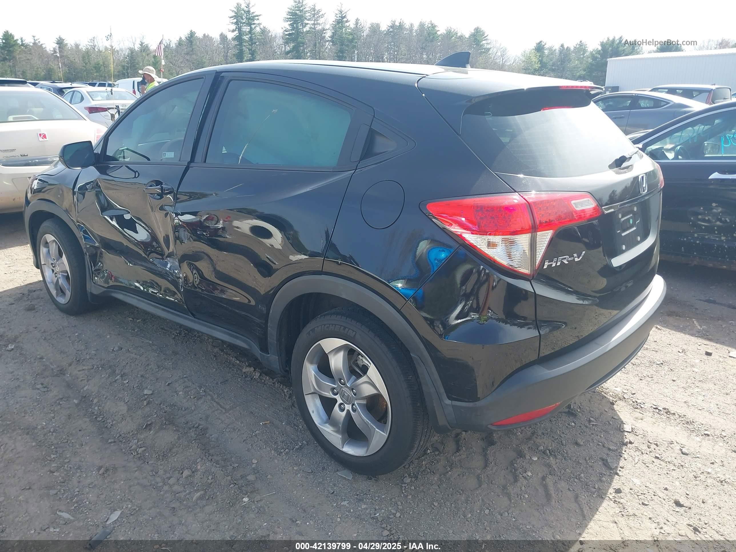 2019 Honda Hr-v Lx Black vin: 3CZRU6H37KG726234