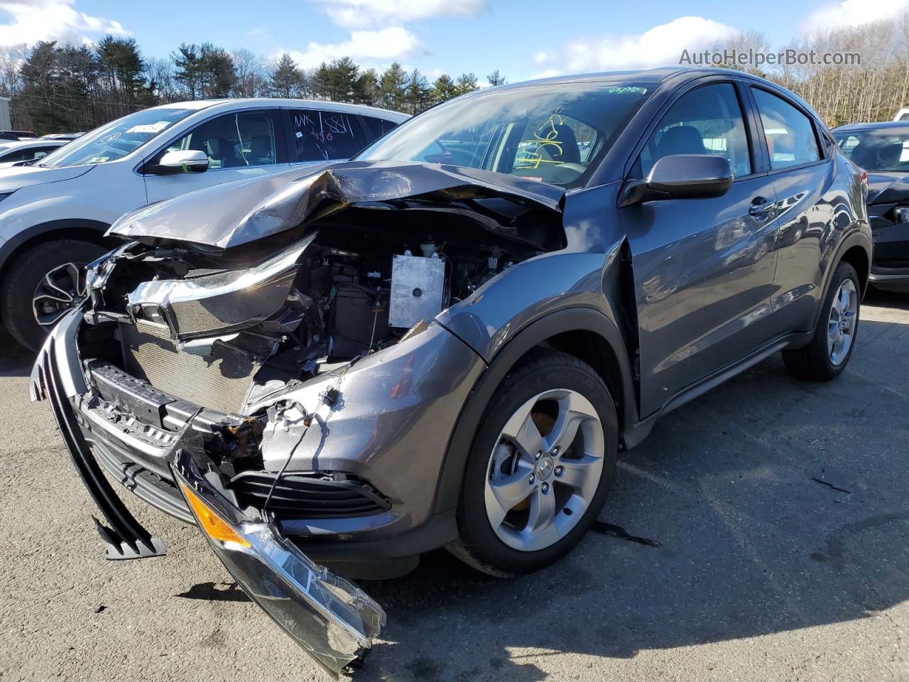 2019 Honda Hr-v Lx Gray vin: 3CZRU6H37KG728176