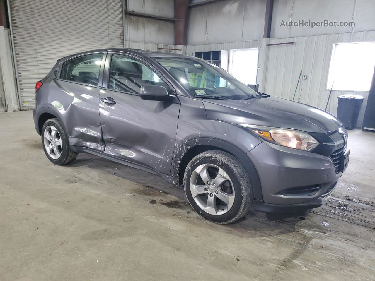 2016 Honda Hr-v Lx Gray vin: 3CZRU6H38GM705305