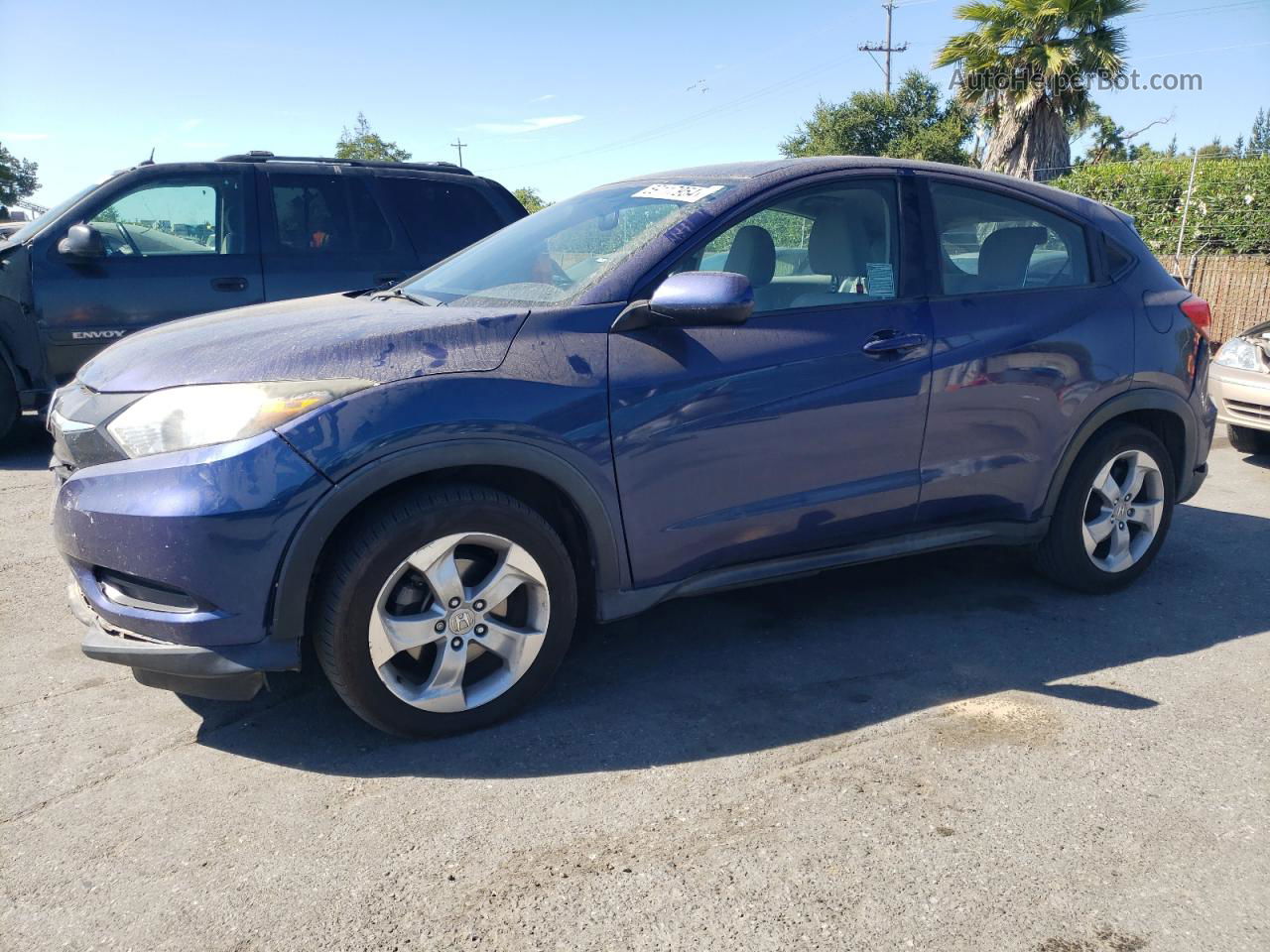 2016 Honda Hr-v Lx Blue vin: 3CZRU6H38GM745139