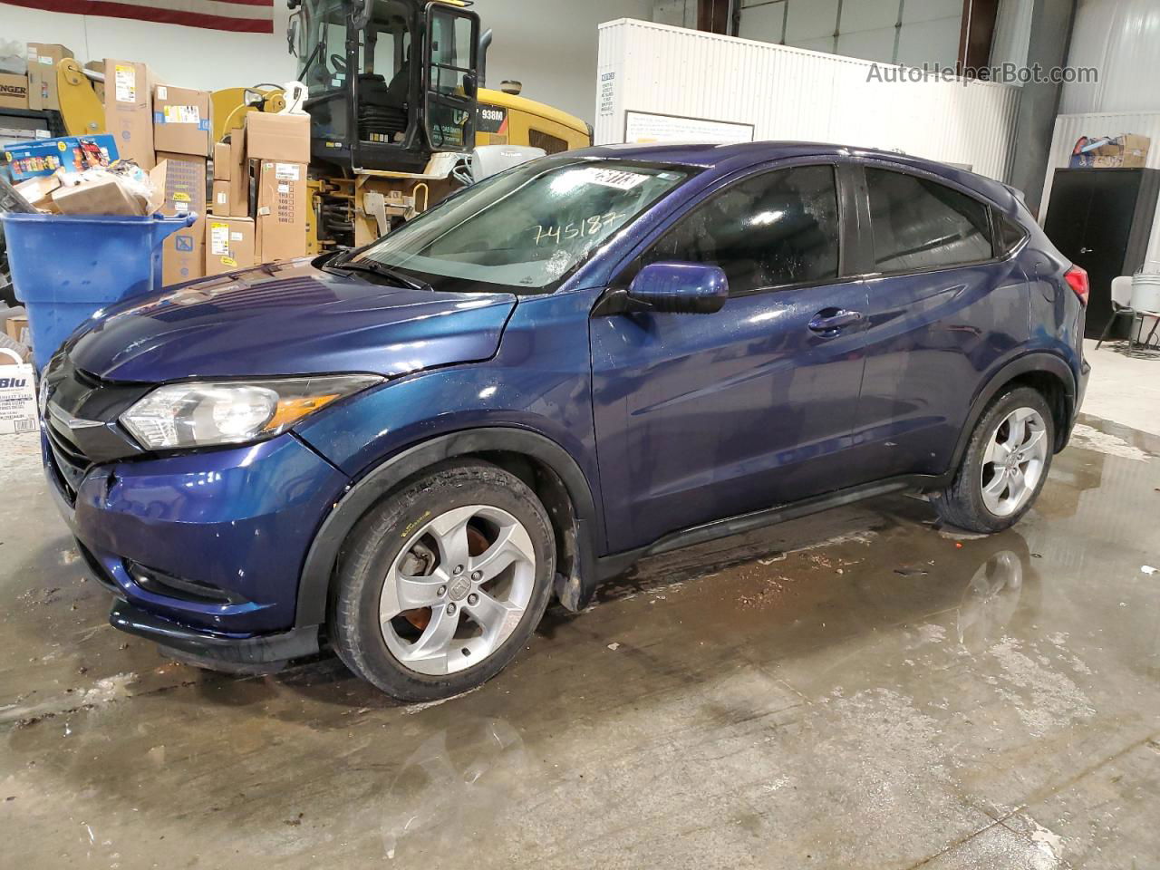 2016 Honda Hr-v Lx Blue vin: 3CZRU6H38GM745187