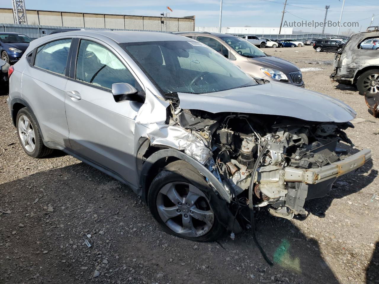 2016 Honda Hr-v Lx Silver vin: 3CZRU6H38GM747683