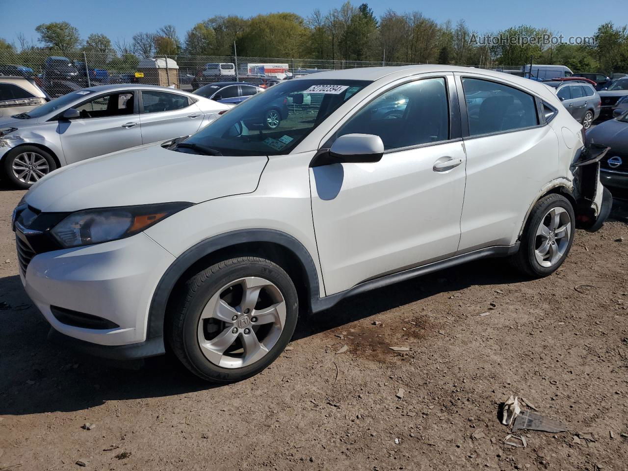 2016 Honda Hr-v Lx White vin: 3CZRU6H38GM766878