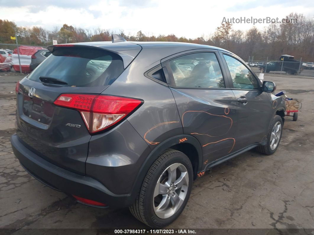 2017 Honda Hr-v Lx Gray vin: 3CZRU6H38HG706762