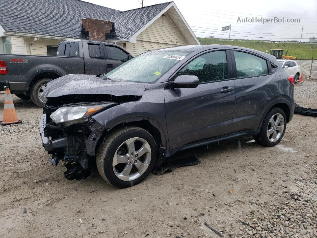 2017 Honda Hr-v Lx Gray vin: 3CZRU6H38HG709242