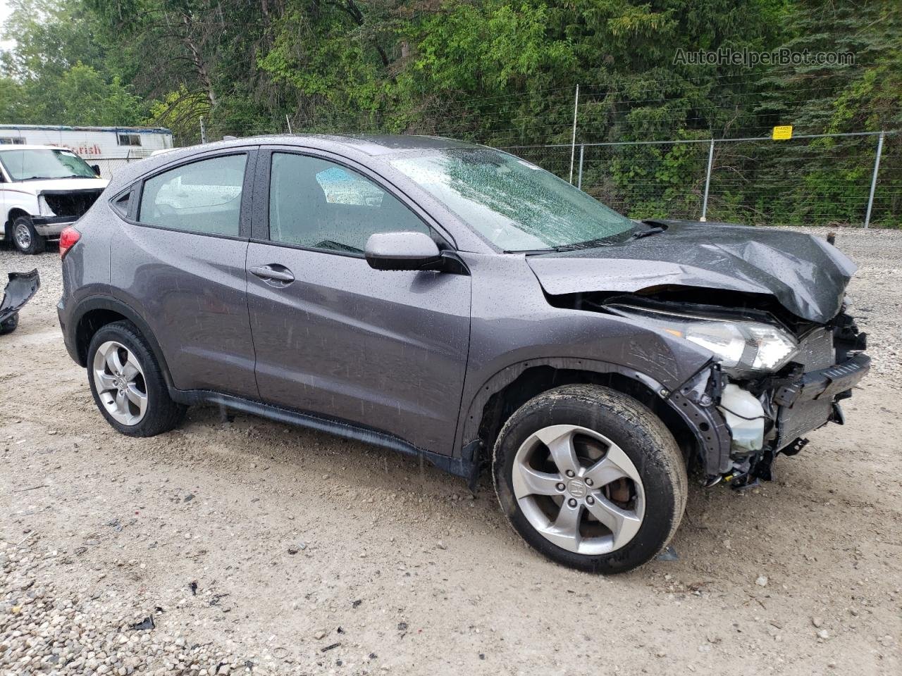 2017 Honda Hr-v Lx Gray vin: 3CZRU6H38HG709242