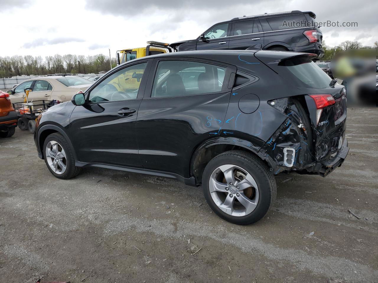 2019 Honda Hr-v Lx Black vin: 3CZRU6H38KG719891