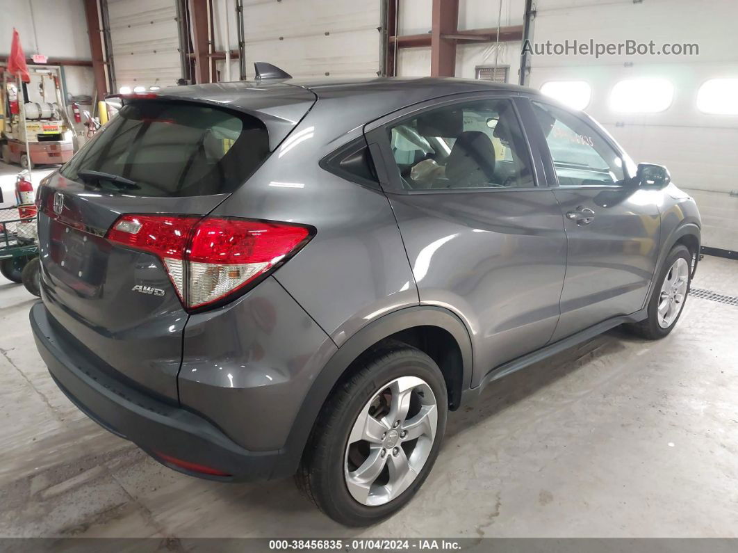 2019 Honda Hr-v Lx Gray vin: 3CZRU6H38KG721818