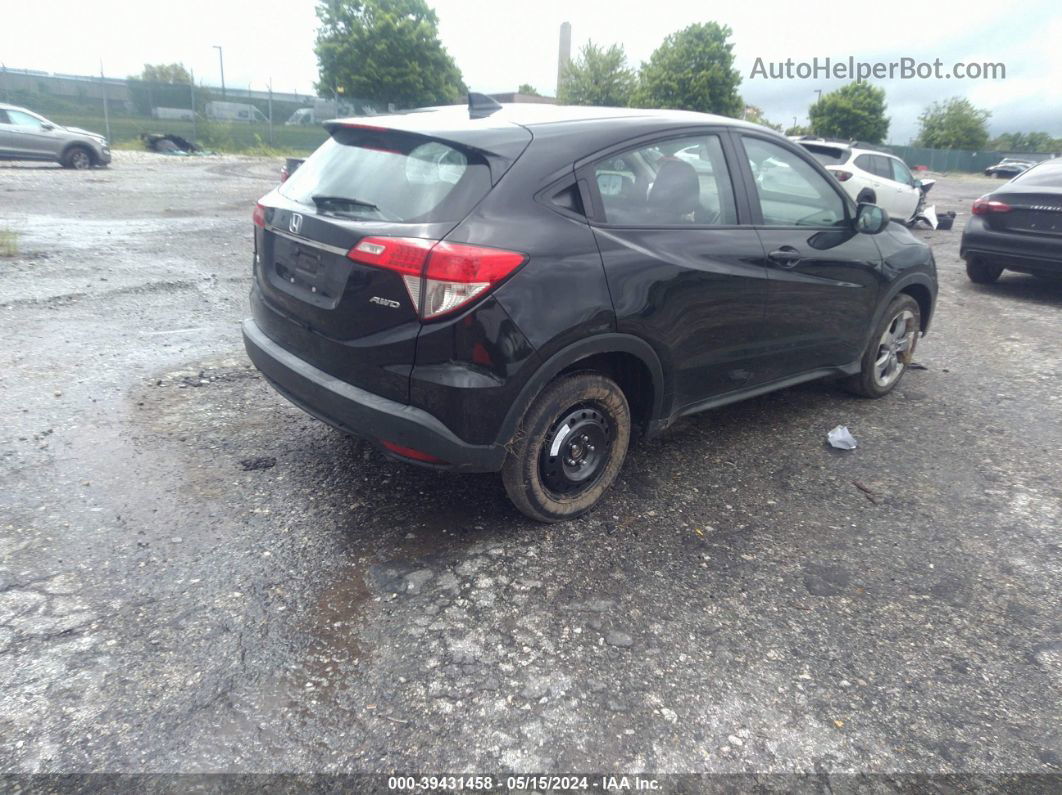 2019 Honda Hr-v Lx Black vin: 3CZRU6H38KG721947