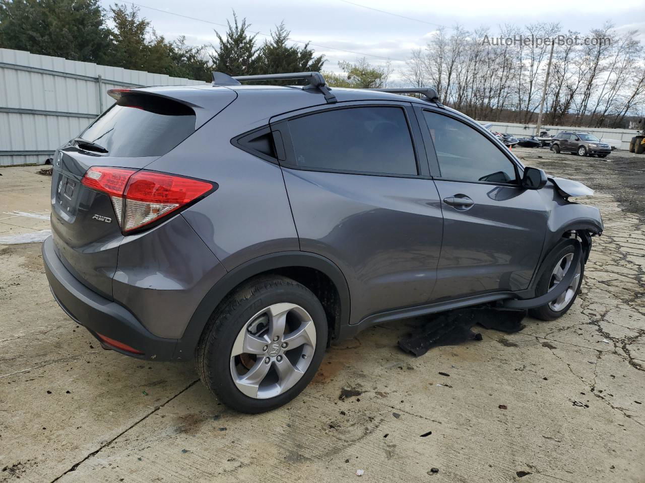 2019 Honda Hr-v Lx Gray vin: 3CZRU6H38KG723892