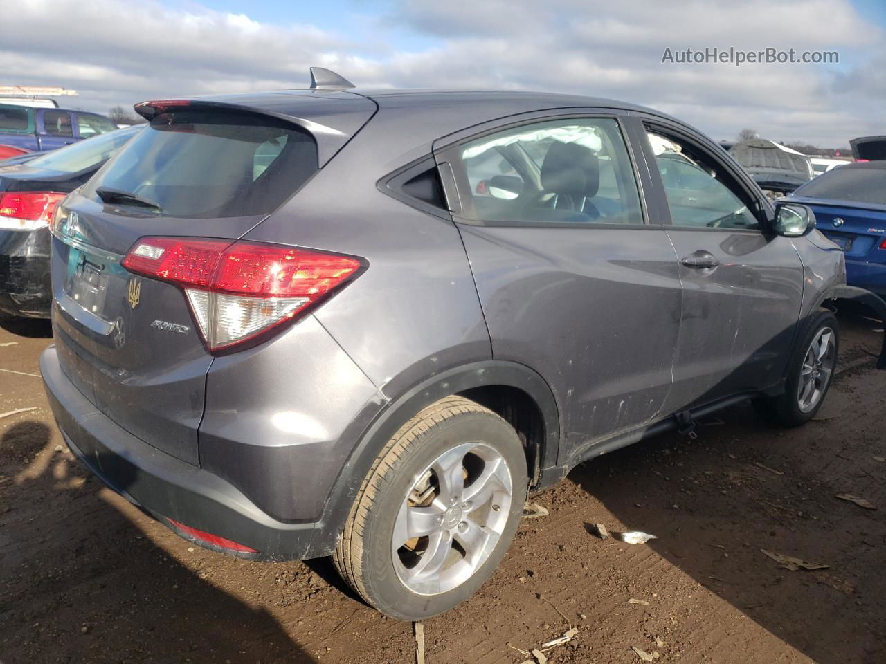 2019 Honda Hr-v Lx Серый vin: 3CZRU6H38KG726887