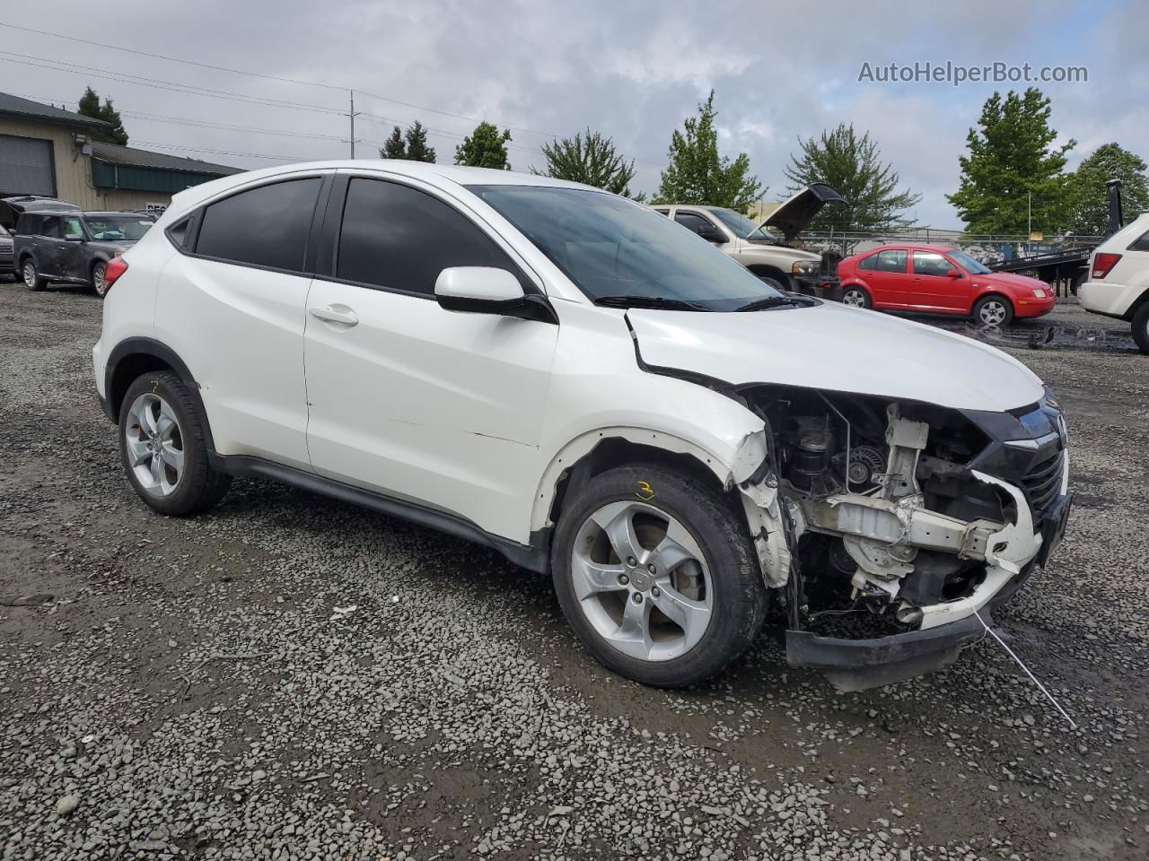 2016 Honda Hr-v Lx White vin: 3CZRU6H39GM707385