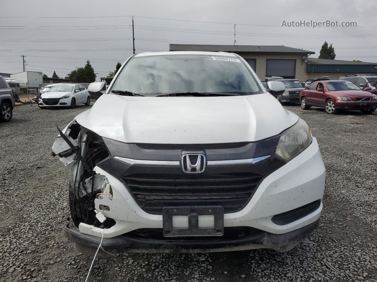 2016 Honda Hr-v Lx White vin: 3CZRU6H39GM707385