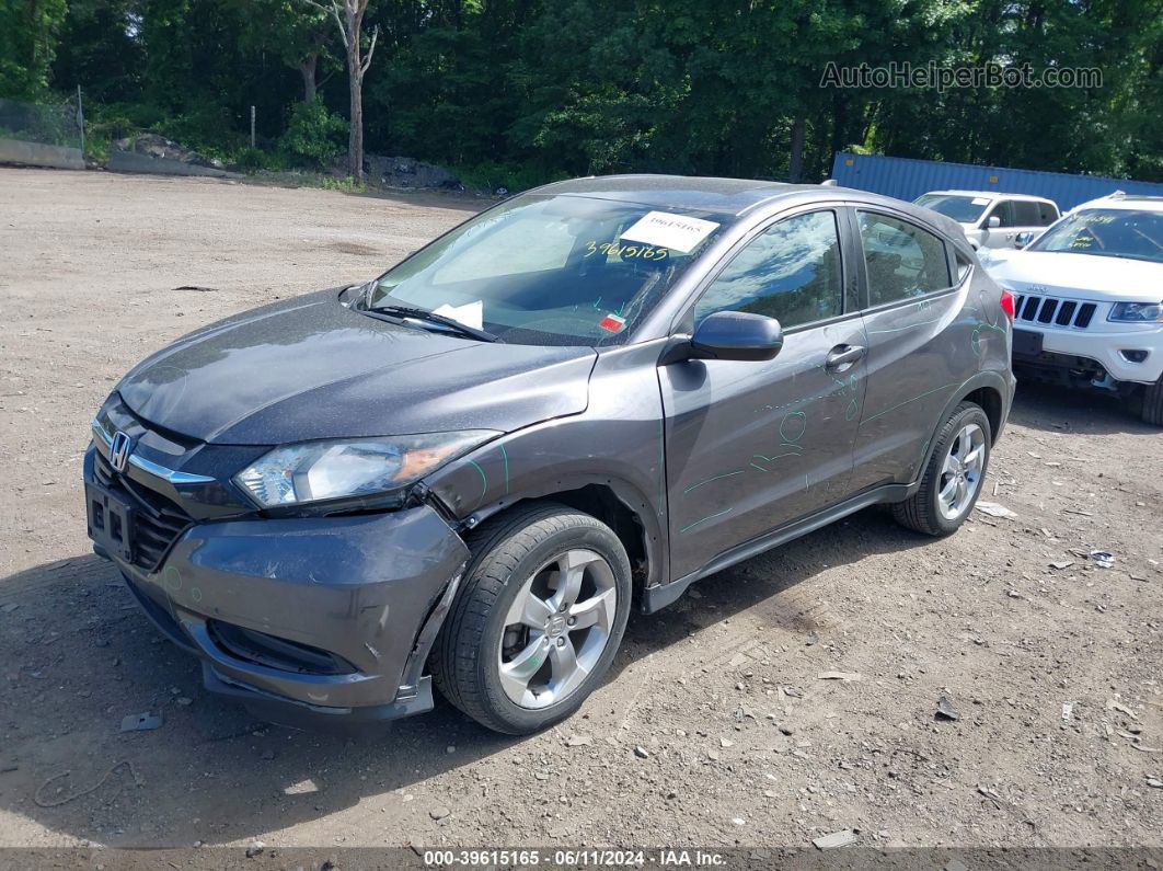 2016 Honda Hr-v Lx Gray vin: 3CZRU6H39GM767859