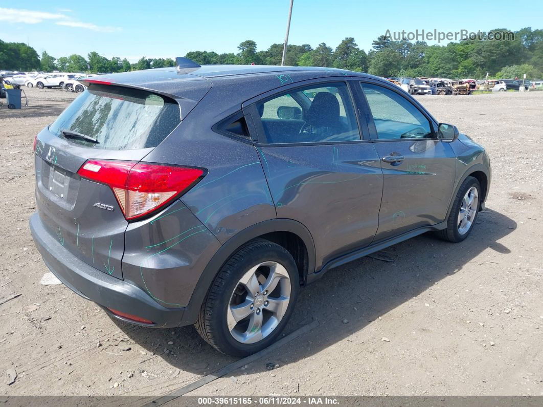 2016 Honda Hr-v Lx Gray vin: 3CZRU6H39GM767859