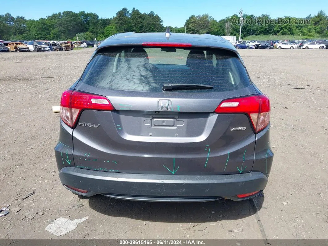 2016 Honda Hr-v Lx Gray vin: 3CZRU6H39GM767859