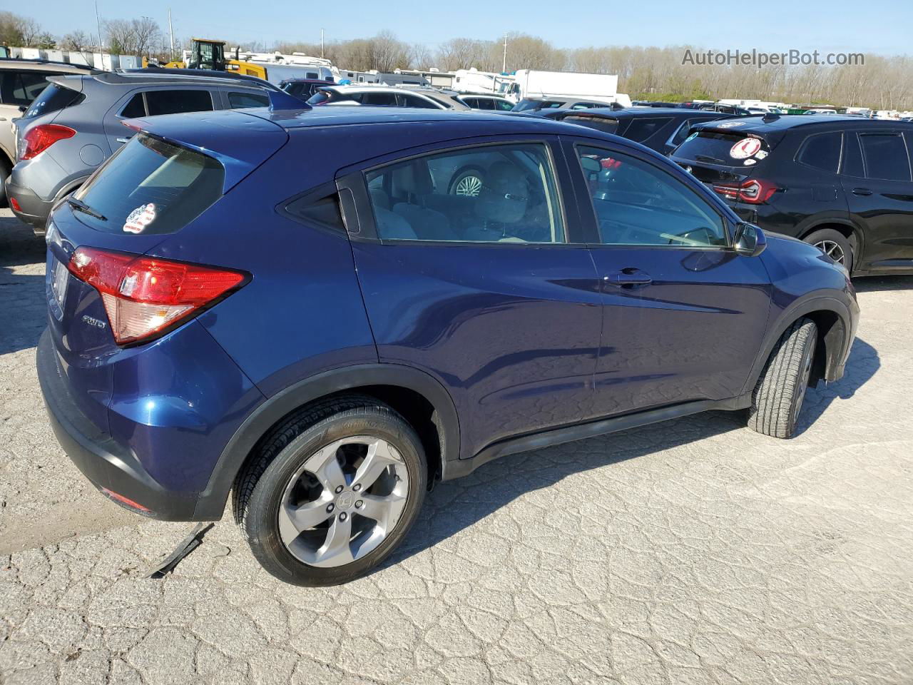 2017 Honda Hr-v Lx Blue vin: 3CZRU6H39HG703594