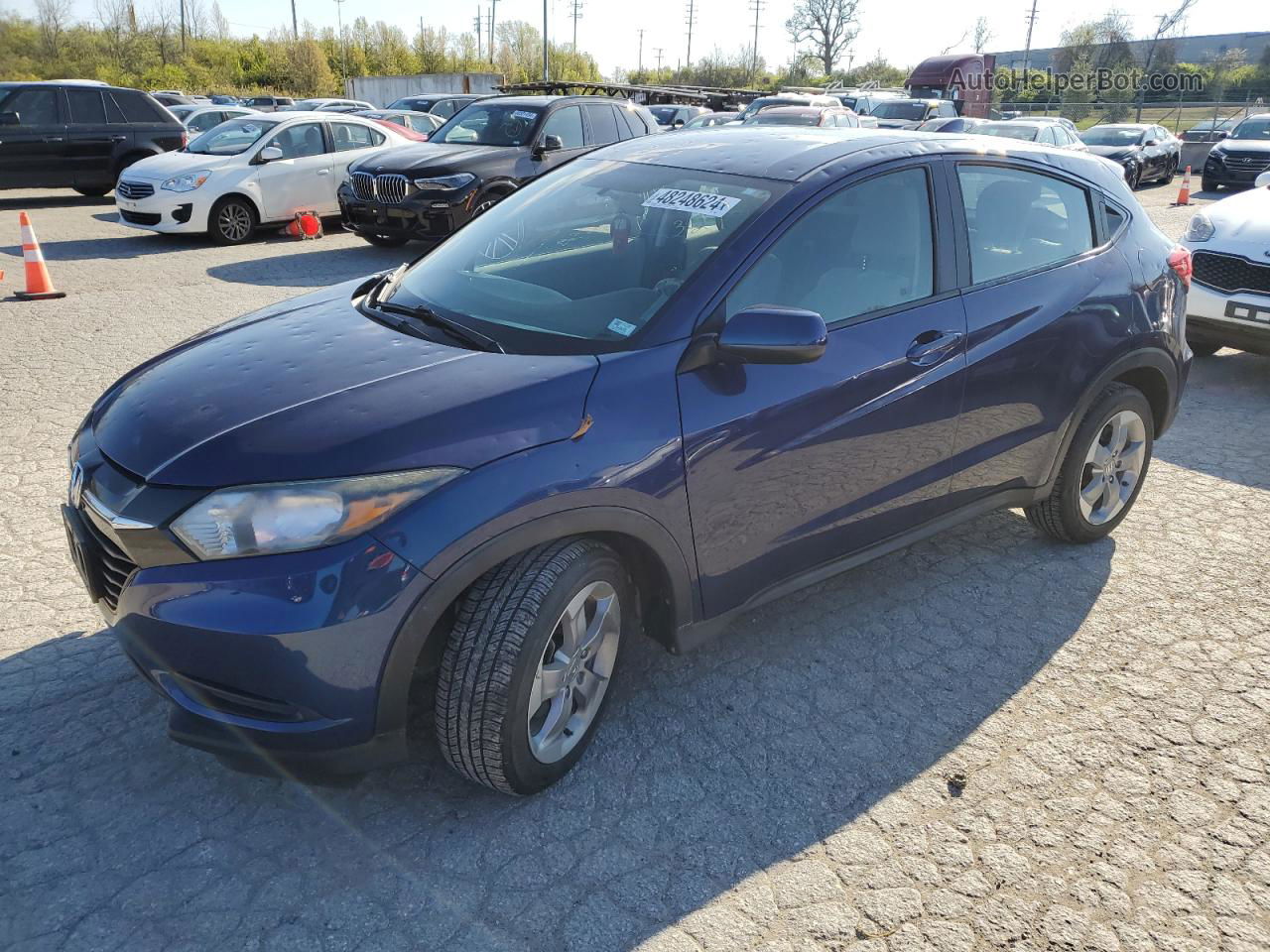 2017 Honda Hr-v Lx Blue vin: 3CZRU6H39HG703594