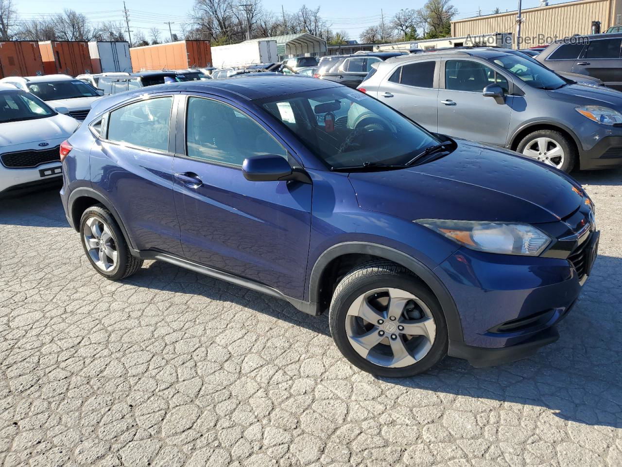 2017 Honda Hr-v Lx Blue vin: 3CZRU6H39HG703594