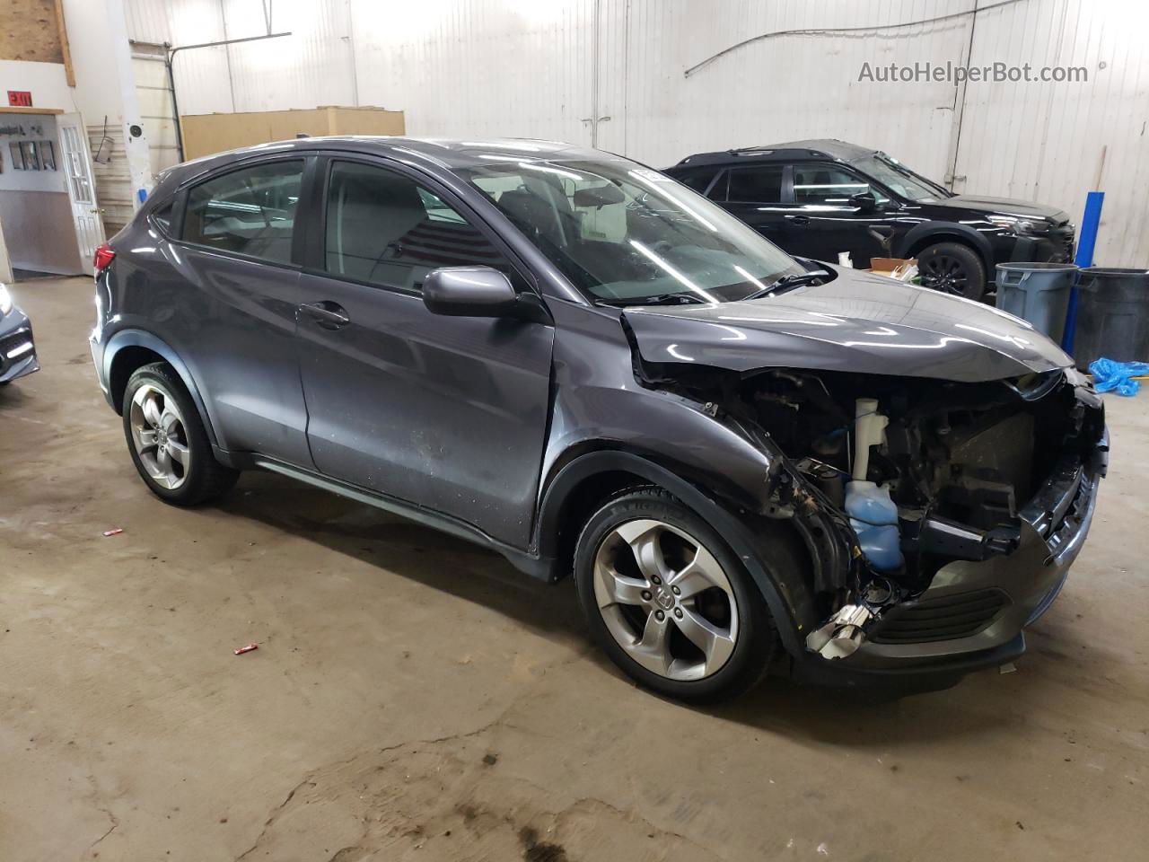 2019 Honda Hr-v Lx Gray vin: 3CZRU6H39KG709502