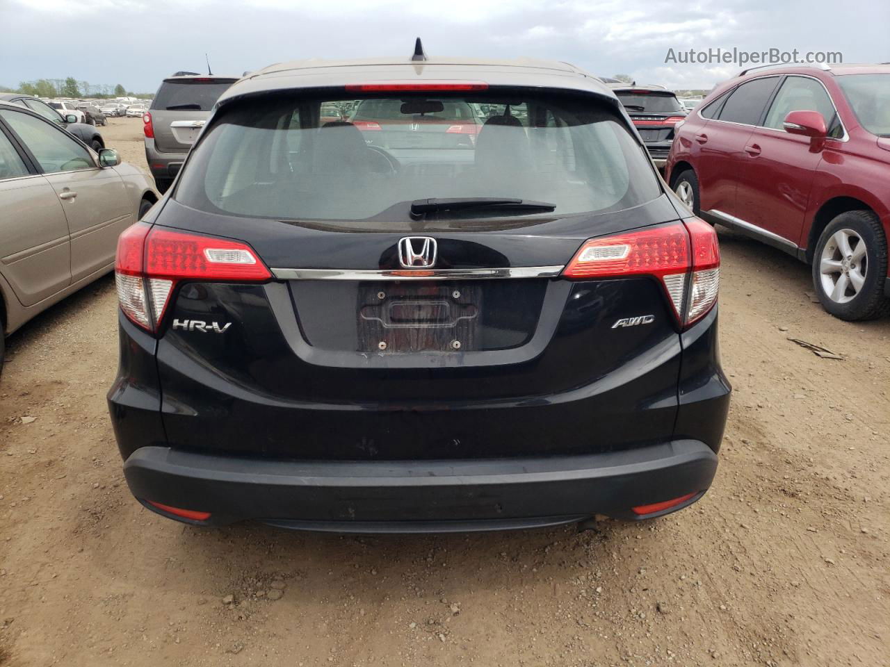 2019 Honda Hr-v Lx Black vin: 3CZRU6H39KG716062