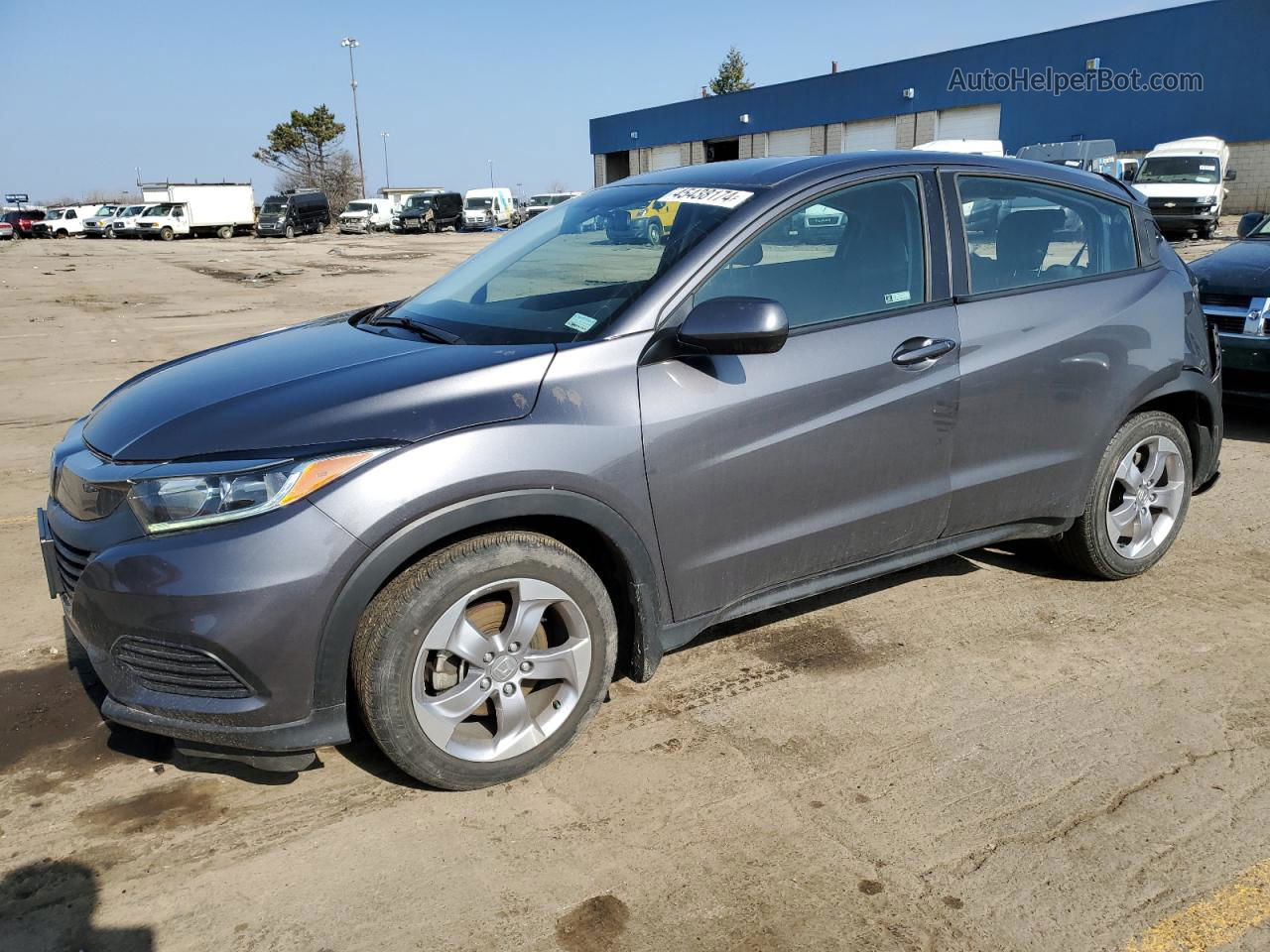 2019 Honda Hr-v Lx Gray vin: 3CZRU6H39KG726574