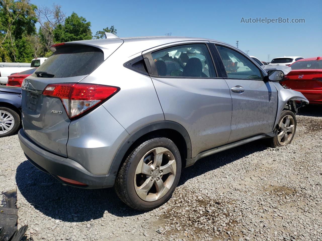 2019 Honda Hr-v Lx Silver vin: 3CZRU6H39KG733508