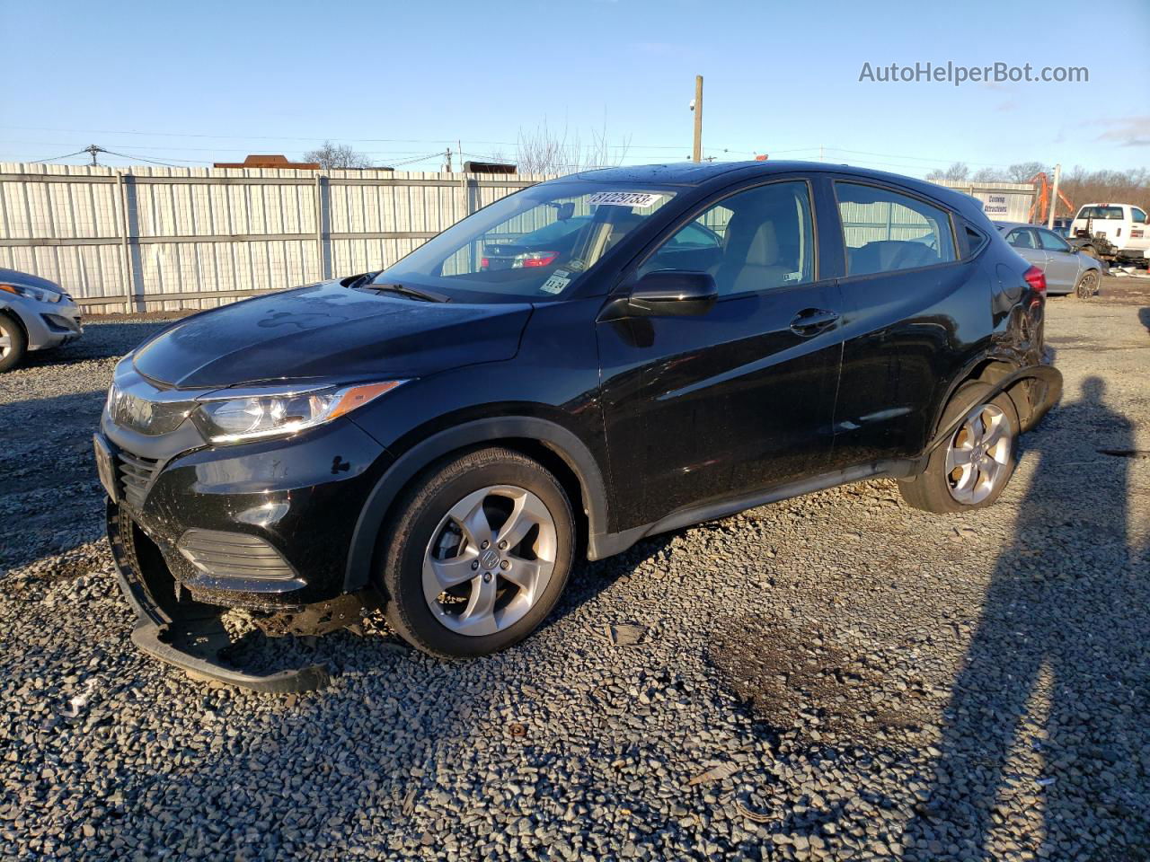 2019 Honda Hr-v Lx Black vin: 3CZRU6H39KG734156