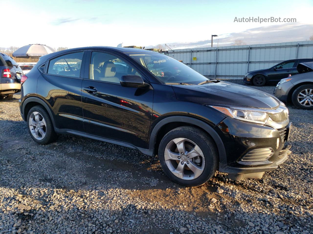 2019 Honda Hr-v Lx Black vin: 3CZRU6H39KG734156